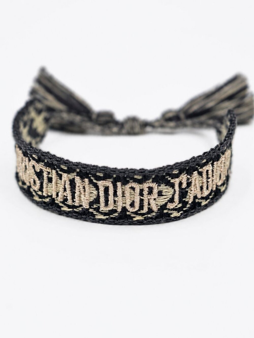 Christian Dior J’Adior Woven Friendship Bracelet – Navy/Cream - New
